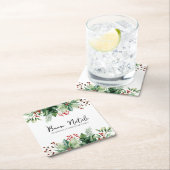 Italian Christmas Buon Natale Party スクエアペーパーコースター (インサイチュ)