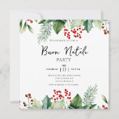 Italian Christmas Buon Natale Party 招待状 (正面)