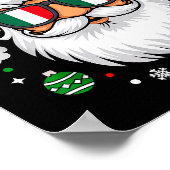 Italian Christmas Pajama Funny Italian Matching Fa ポスター (角)