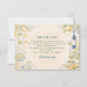 Italian Ciao Miss Bridal Shower サンキューカード (正面)