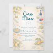 Italian Ciao Miss Bridal Shower 招待状 (正面)