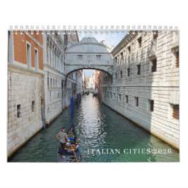 Italian cities 2026 calendar カレンダー