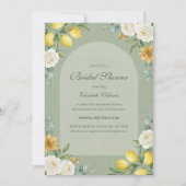 Italian Citrus Sage Green Bridal Shower 招待状 (正面)