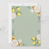Italian Citrus Sage Green Bridal Shower 招待状 (裏面)