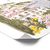 Italian Coast Bridal Shower Flower Bar ポスター (角)