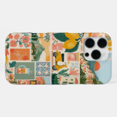 Italian Coast Collage - Mediterranean Summer Vibe iPhoneケース (裏面横)
