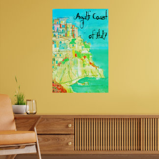 Italian Coast Italy Wall Decor 11" X 14" poster ポスター