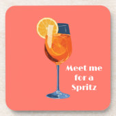 Italian Cocktail Drink Vintage Retro Happy Hour コースター (正面)