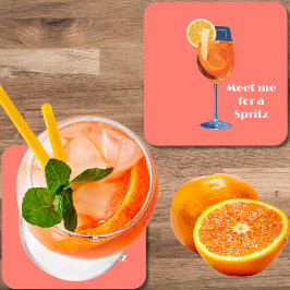 Italian Cocktail Drink Vintage Retro Happy Hour コースター