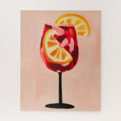 Italian Cocktail Happy Hour Vintage Retro Abstract ジグソーパズル (縦)