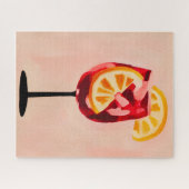 Italian Cocktail Happy Hour Vintage Retro Abstract ジグソーパズル (横)