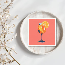 Italian Cocktail Happy Hour Vintage Retro Abstract スタンダードカクテルナプキン