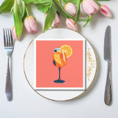 Italian Cocktail Happy Hour Vintage Retro Abstract スタンダードカクテルナプキン