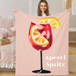 Italian Cocktail Happy Hour Vintage Retro Abstract フリースブランケット