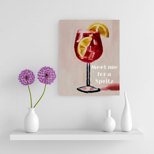 Italian Cocktail Happy Hour Vintage Retro Abstract ポスター