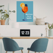 Italian Cocktail Happy Hour Vintage Retro Abstract ポスター