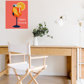 Italian Cocktail Happy Hour Vintage Retro Abstract ポスター