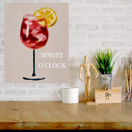 Italian Cocktail Happy Hour Vintage Retro Abstract ポスター