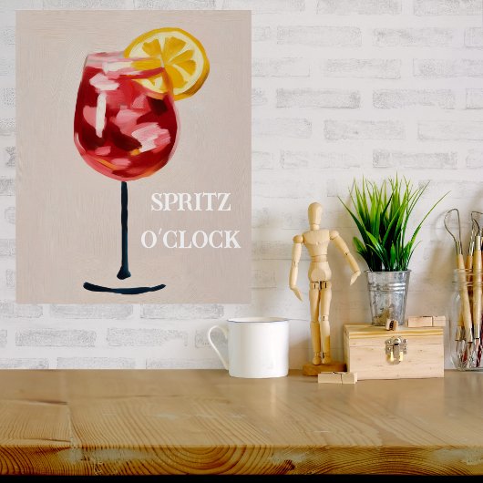 Italian Cocktail Happy Hour Vintage Retro Abstract ポスター