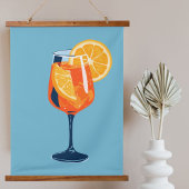 Italian Cocktail Happy Hour Vintage Retro Abstract 吊り下げ型タペストリー