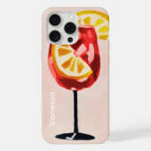 Italian Cocktail Happy Hour Vintage Retro Abstract iPhoneケース (裏面)