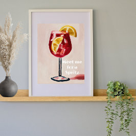 Italian Cocktail Happy Hour Vintage Retro Colorful フォトプリント