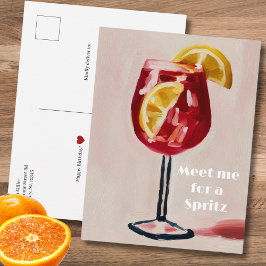 Italian Cocktail Happy Hour Vintage Retro Colorful ポストカード