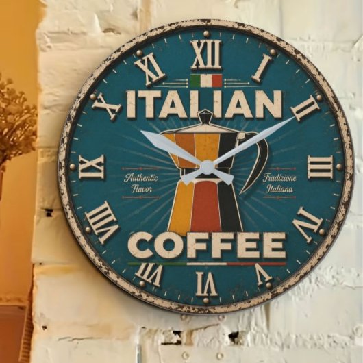 Italian Coffee ラージ壁時計