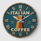Italian Coffee ラージ壁時計 (正面)
