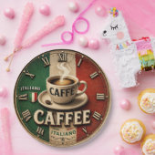 Italian Coffee Rustic Kitchen Vintage Espresso ペーパープレート (パーティー)