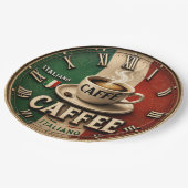 Italian Coffee Rustic Kitchen Vintage Espresso ペーパープレート (アングル)