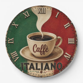 Italian Coffee Vintage Café Espresso Kitchen Gift ペーパープレート
