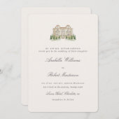 Italian Countryside Elegant Wedding Invitation 招待状 (正面/裏面)