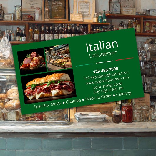 Italian Delicatessen Business Card 名刺