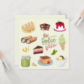 Italian Desserts Sweets カード (正面/裏面インサイチュ)