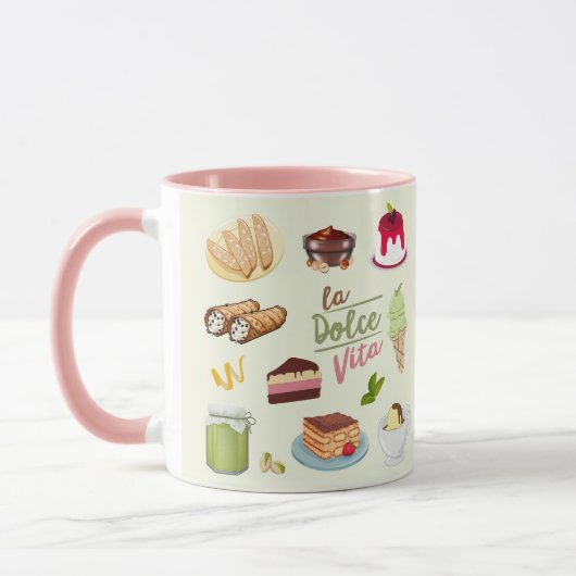 Italian Desserts Sweets マグカップ (左)