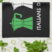 Italian do it better Moka Pot Coffee humor キッチンタオル (折り畳み)