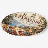 Italian Espresso Coffee ペーパープレート (アングル)