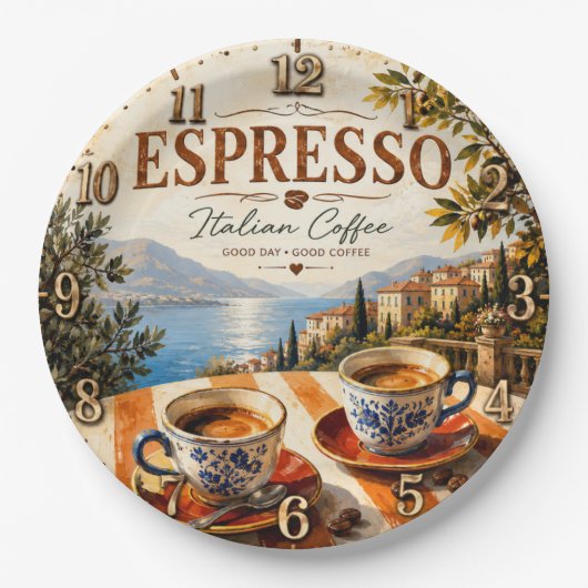 Italian Espresso Coffee ペーパープレート (正面)