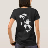Italian Essence: Minimalist Woman Silhouette & Ita Tシャツ (裏面)