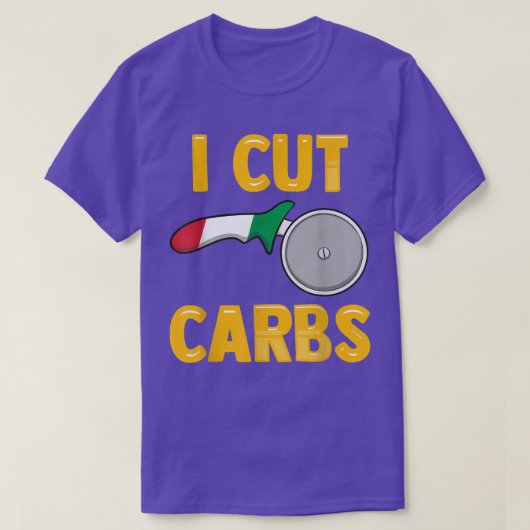 Italian Fitness Routine I Cut Carbs Funny Pizza Lo Tシャツ (デザイン正面)
