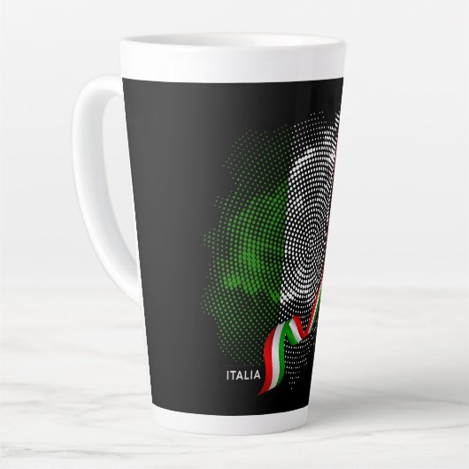 Italian flag カフェラテマグ (左アングル)