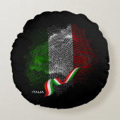 Italian flag ラウンドクッション (正面)