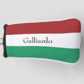 Italian Flag Colors Surname Name Custom  ゴルフヘッドカバー (正面)
