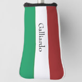 Italian Flag Colors Surname Name Custom  ゴルフヘッドカバー (回転90)