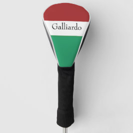 Italian Flag Colors Surname Name Custom  ゴルフヘッドカバー