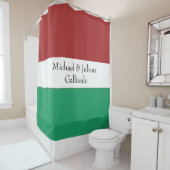 Italian Flag Colors Surname Name Custom シャワーカーテン (インサイチュ)