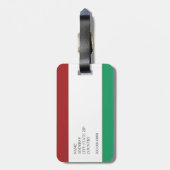 Italian Flag Colors Surname Name Custom  ラゲッジタグ (裏面縦)