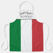 Italian Flag Grill Master Nonno Funny Gift エプロン (正面)
