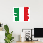 Italian Flag Italy Poster ポスター (ホームオフィス)